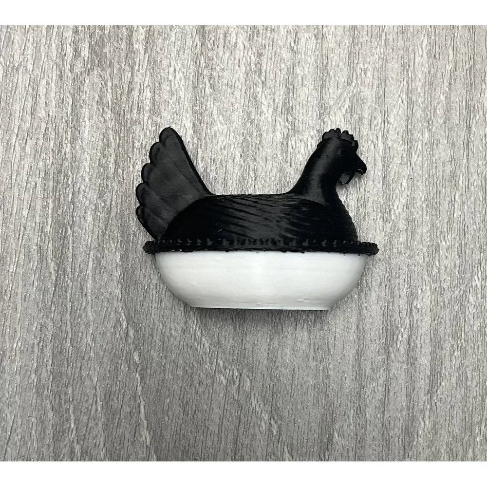 Set 6 Hen On Nest Fridge Magnets HON‎ 3D Printed Kitchen Farmhouse Two-Tone